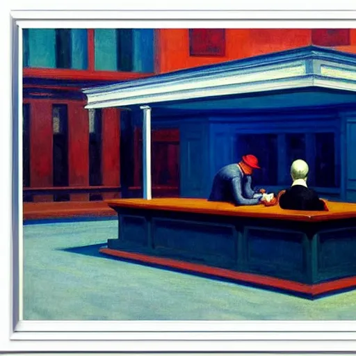 Image similar to a character by edward hopper