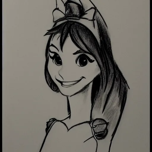 Image similar to milt kahl pencil sketch of victoria justice disney style