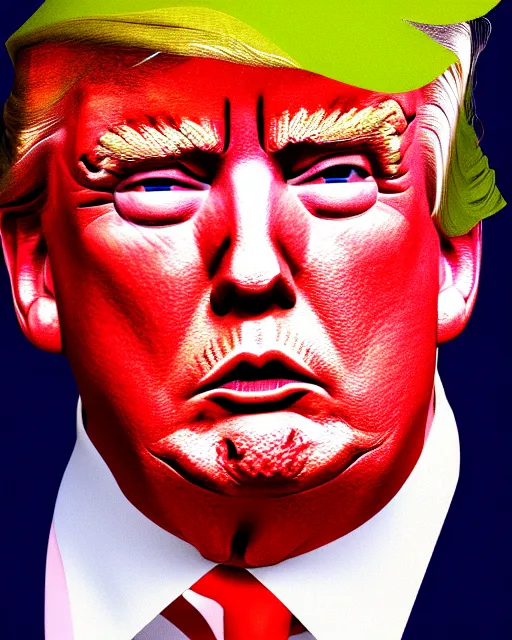 Prompt: portrait of donald trump sweating profusely, by monet, ultra detailed, trending on artstation,