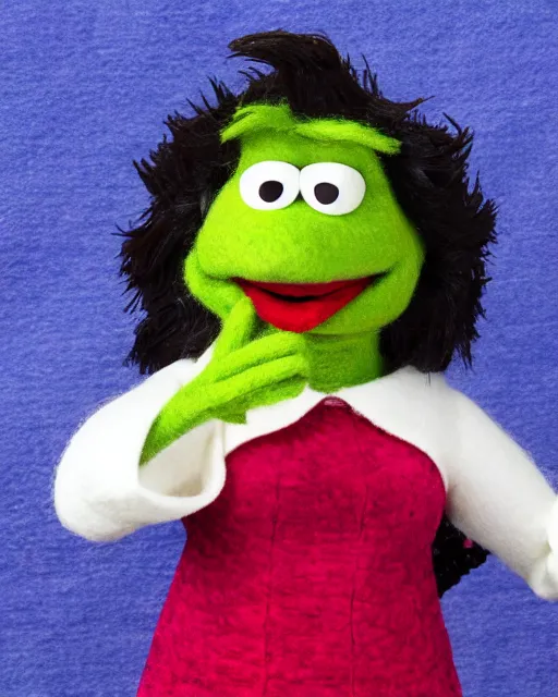Prompt: phyllis vance as a muppet. highly detailed felt. hyper real photo. 4 k.
