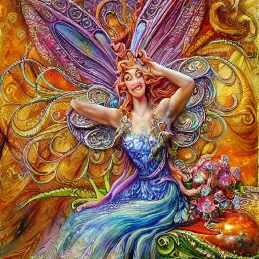 Prompt: a crab fairy, art by josephine wall, intricately detailed, highly detailed, fantasy, whimsical, trending on artstation