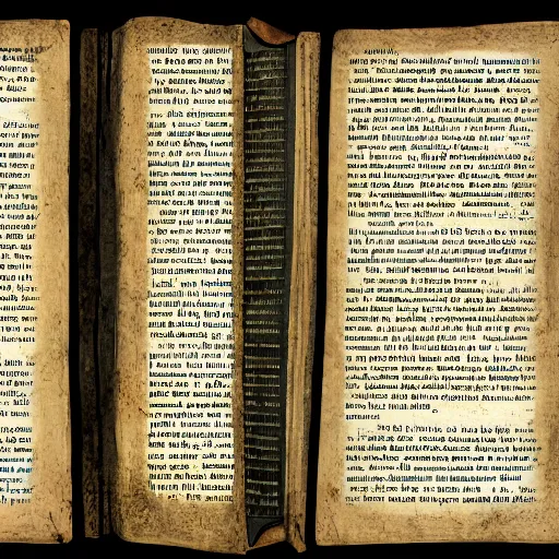 Prompt: digital painting of an antique book page