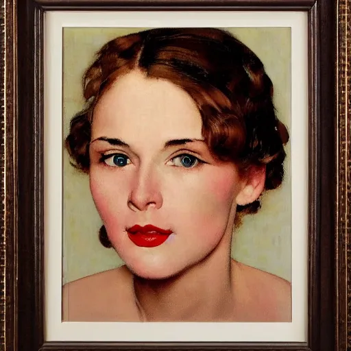 Image similar to portrait of a woman's eye with warm eyes, beautiful and elegant, warm and seductive ， detailed depiction, norman rockwell, jacob collins, tom lovell, frank school