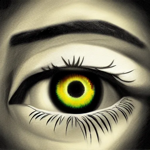 Prompt: surreal eye, digital art