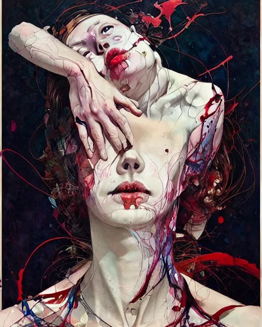 Image similar to there is ugliness in beauty, but there is also beauty in ugliness. in the style of adrian ghenie, esao andrews, jenny saville, edward hopper, surrealism, dark art by james jean, takato yamamoto