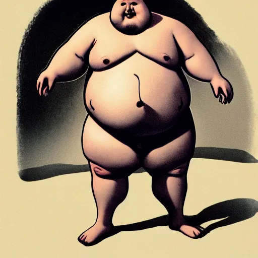 Image similar to a fat man