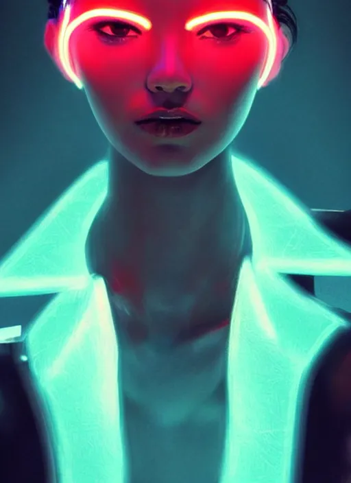 Prompt: a hispanic female humanoid, cyber neon lighting, futurism, cyberpunk high fashion, glamor profile pose, hyper photorealistic, beautiful futuristic jewelry, crispy quality, digital photography, trending in artstation, trending in pinterest, cinematic, 4 k ultra hd, art by pascal blanche, art by artgerm, art by greg rutkowski,