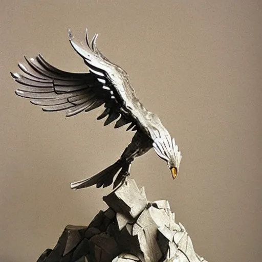 Image similar to eagle sculpture by stanisław szukalski