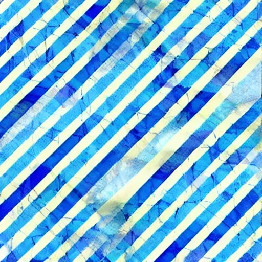 Image similar to textile geometric pattern blue squares white stripes, high quality tiles, clean, artstation