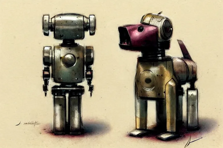 Image similar to ( ( ( ( ( 1 9 5 0 s retro future robot android dog. muted colors. ) ) ) ) ) by jean - baptiste monge!!!!!!!!!!!!!!!!!!!!!!!!!!!!!!