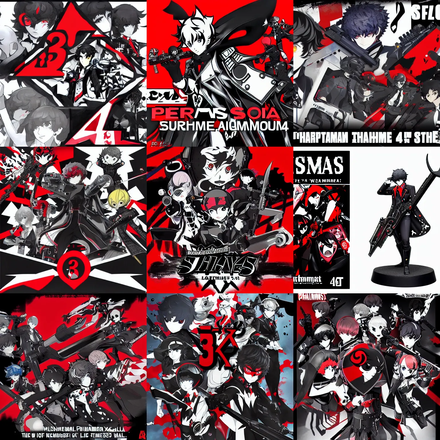 Prompt: persona 5 x Warhammer 40,000