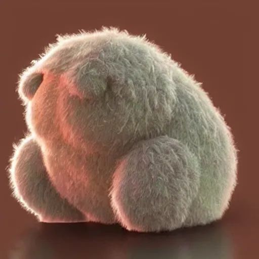 Prompt: realistic fluffy cute dreamy tardigrade