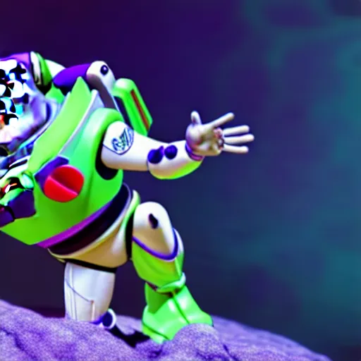 Prompt: buzz lightyear as a fish!!!!!!!! octane render, award winning, unreal engine, houdini render, studio light