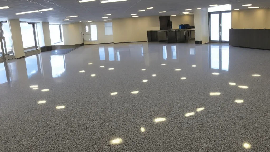 Prompt: infrared well - balanced pollutant floor in a bright lobby, iso 2 0 0