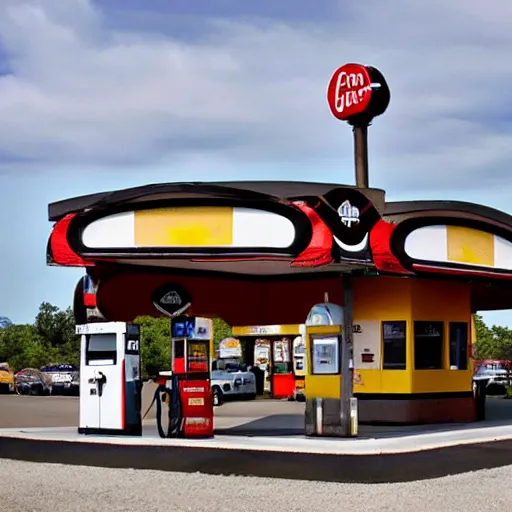 Image similar to baroque gas station