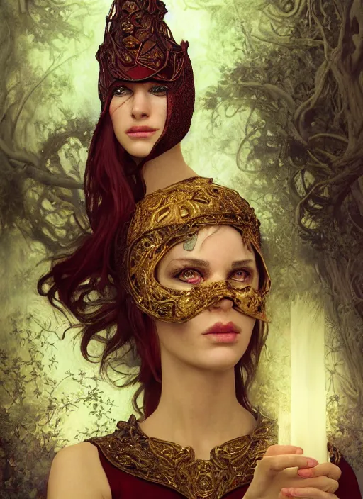 Image similar to picture inside covens den, textless hyper ornate wiccan masks, intricate wiccan facial detailing, highly detailed, lifelike, photorealistic, diffuse lighting, hdrp render, artstation, unreal 5, smooth, sharp focus, art by john collier, albert aublet, krenz cushart, artem demura, alphonse mucha