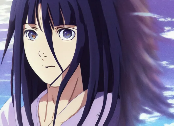 Image similar to portrait of hinata hyuga from naruto, rule of thirds, illustration concept art anime key visual, trending pixiv fanbox by wlop and greg rutkowski and makoto shinkai and studio ghibli and kyoto animation