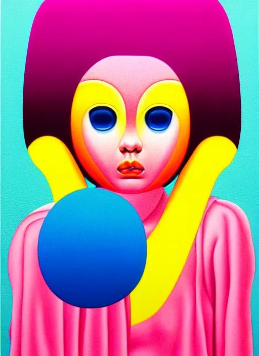 Image similar to cute girl by shusei nagaoka, kaws, david rudnick, airbrush on canvas, pastell colours, cell shaded, 8 k