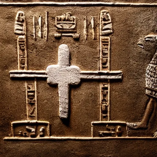 Image similar to macro photo of 3D Facebook icon in ancient Egyptian design, single ancient clay tablet, intricate very detailed pattern, national geographic