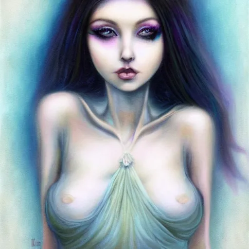 Image similar to portrait of a beautiful woman, by lori earley