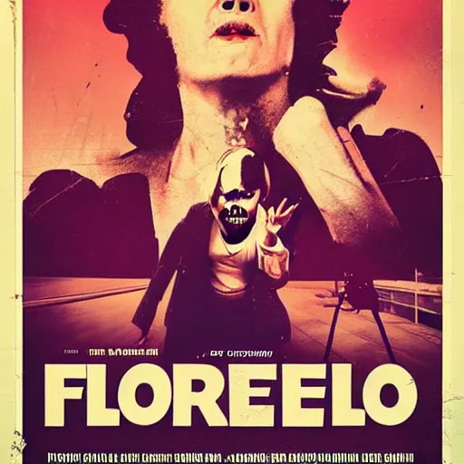 Prompt: flo the progressive lady starring in a slasher flick, horror lighting, movie poster style, highly detailed.