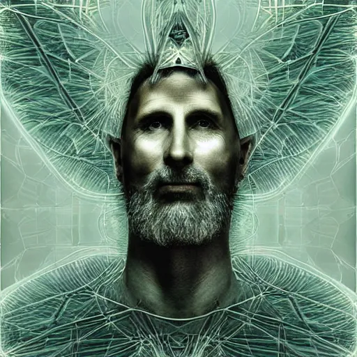 Image similar to photo of jurgen schmidhuber as god