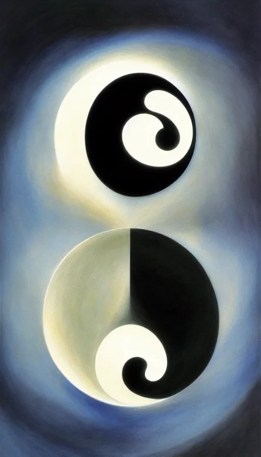 Prompt: Abstract representation of ying Yang concept, by john howe