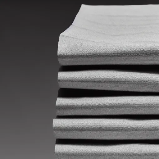 Prompt: stack of 4 light grey napkins, product photography, professional lighting