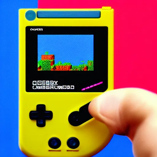 Prompt: gameboy color camera selfie