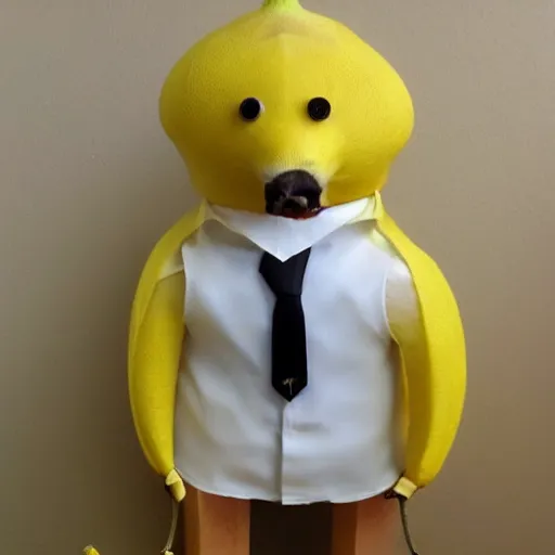 Image similar to banana dressed up for a day at the office