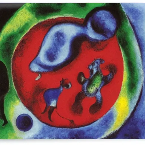 Prompt: model of inner ear, by Chagall