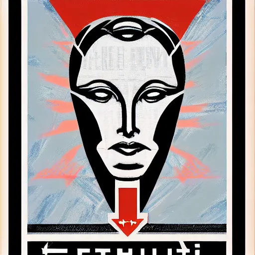 Image similar to esoteric orwellian art, nineteen eighty - four art deco, face, propaganda poster, totalitarian art