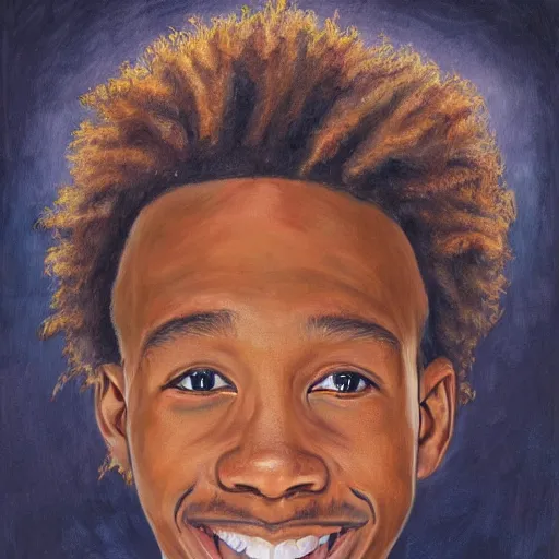 Prompt: a realistic portrait of Jah Shaka smiling
