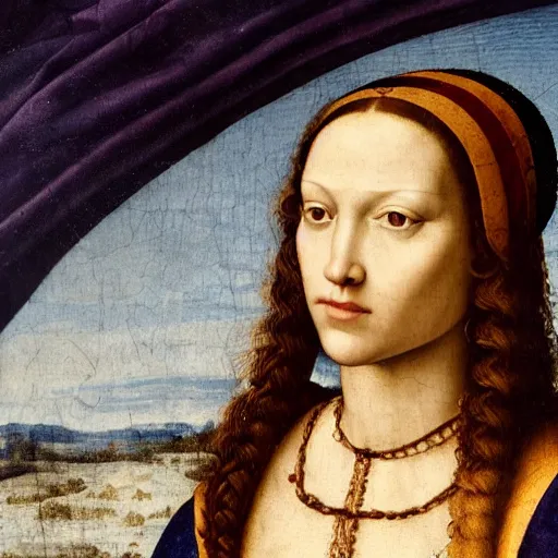 Image similar to portrait of a renaissance young woman