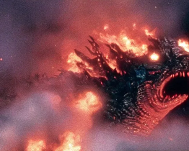 Prompt: godzilla in home alone movie