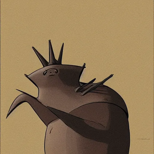 Prompt: slug man pokemon by shaun tan, style of john kenn mortensen, yugioh, shin megami