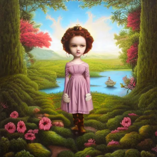 Image similar to a portrait of a character in a scenic environment by Mark Ryden