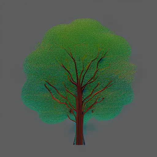 Prompt: tree but minimalistic concept art by frank stella, gilleard james, whalen tom, colorful, vray, depth of field, trending on artstation, minimalism