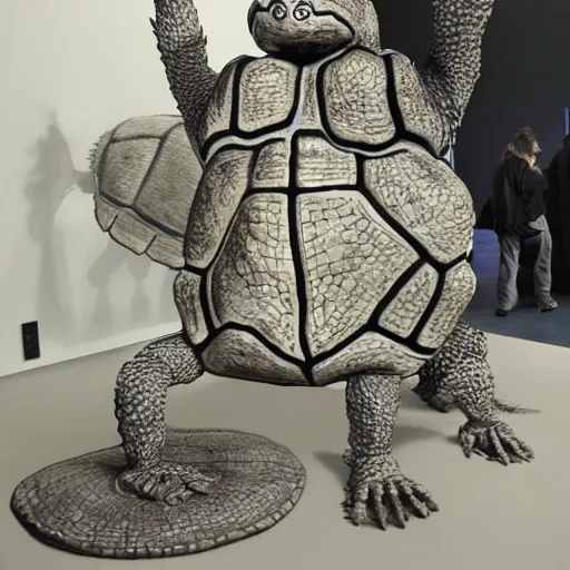 Image similar to turtle as a dark souls boss by louise bourgeois