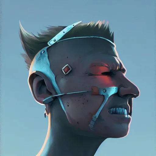 Image similar to face icon stylized minimalist mad max 2 : the road warrior, loftis, cory behance hd by jesper ejsing, by rhads, makoto shinkai and lois van baarle, ilya kuvshinov, rossdraws global illumination