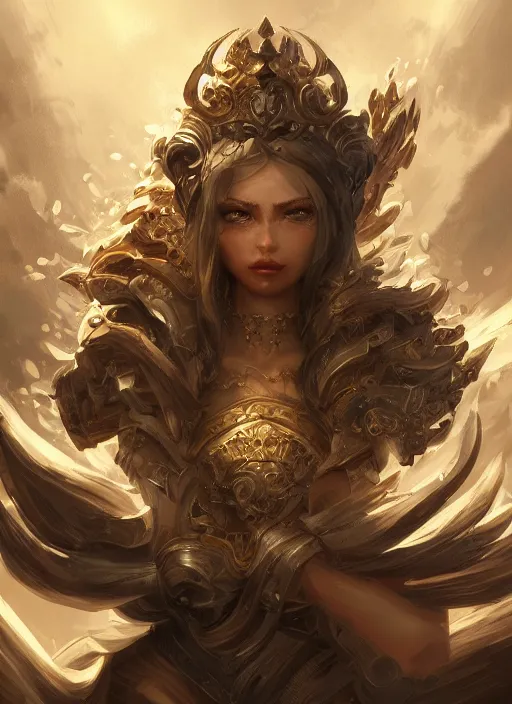 Image similar to a highly detailed illustration of god, intricate, elegant, highly detailed, centered, digital painting, artstation, concept art, smooth, sharp focus, league of legends concept art, wlop