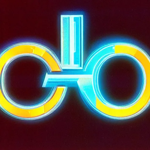 Prompt: the letter g in the tron font ( 1 9 8 2 )