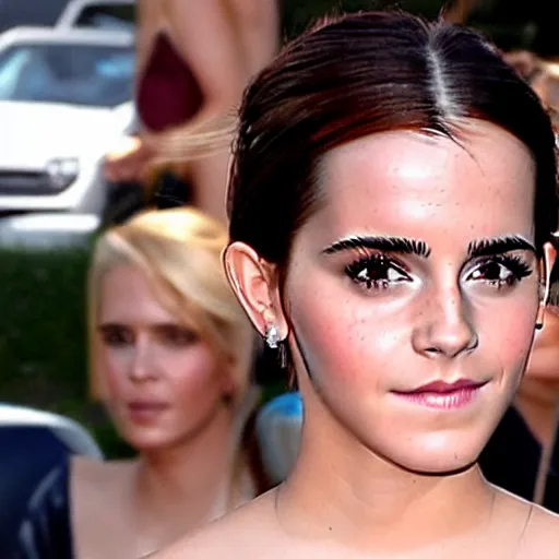 Image similar to an emma watson and kim kardashian hybrid