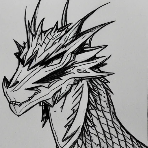 Prompt: An anime style drawing of a dragon