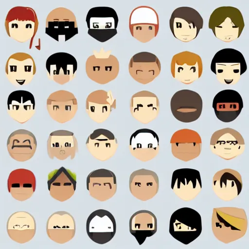 Image similar to face icon vector minimalist nintendo tomine, adrian