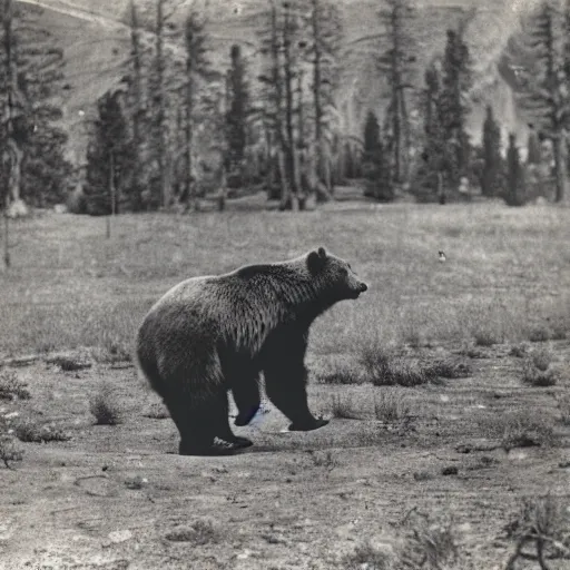 Image similar to the earliest known photograph of the bear helping hand, Colorado 1929