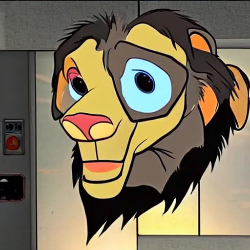 Prompt: aperture science labs take the cast of the lion king