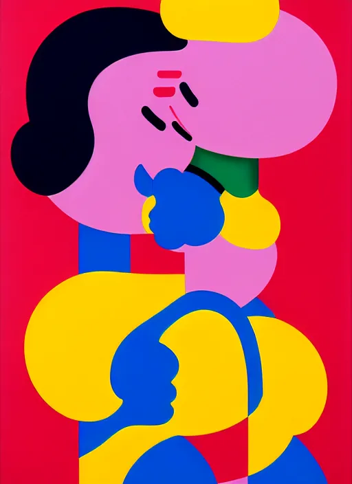 Image similar to kissing by shusei nagaoka, kaws, david rudnick, airbrush on canvas, pastell colours, cell shaded!!!, 8 k