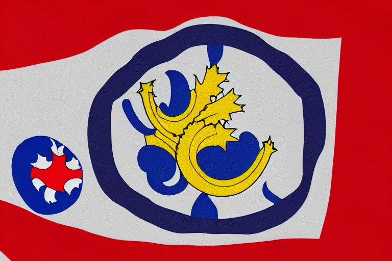 Prompt: flag of the Province of Quebec