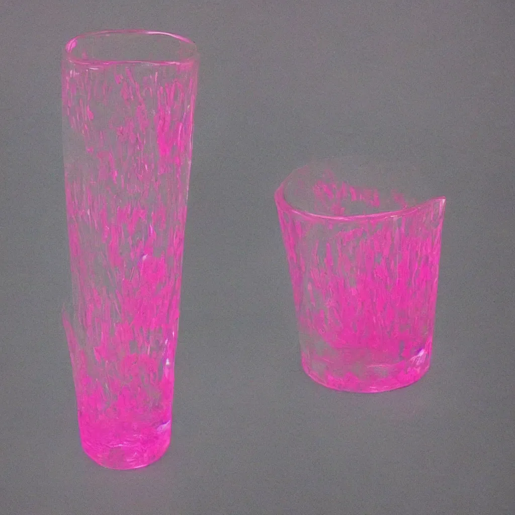 Prompt: pink glass, art atation